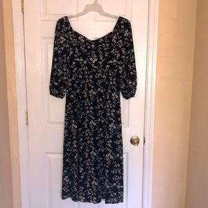 SHEIN Green Floral Print Dress Size Small